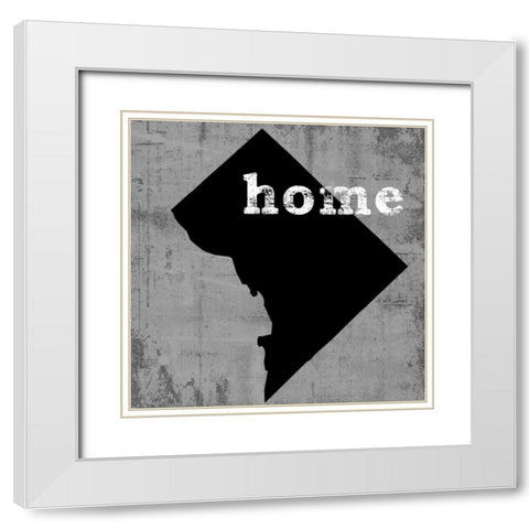 Washington D.C. White Modern Wood Framed Art Print with Double Matting by Wilson, Luke