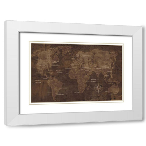 The World White Modern Wood Framed Art Print with Double Matting by Wilson, Luke