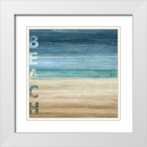 Beach White Modern Wood Framed Art Print with Double Matting by Wilson, Luke