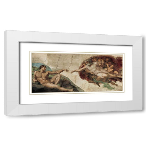 Creazione di Adamo White Modern Wood Framed Art Print with Double Matting by Michelangelo