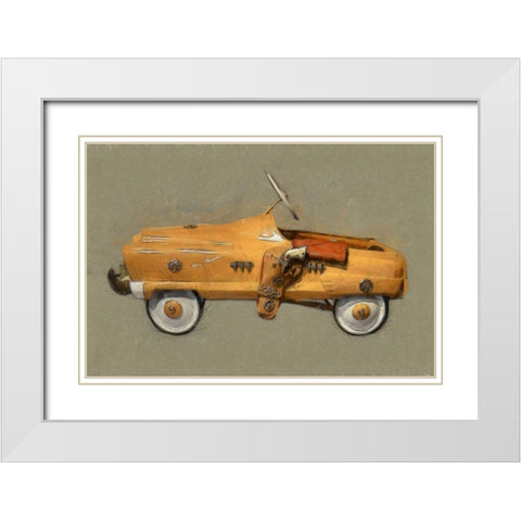 Roy Rogers Pedal Car White Modern Wood Framed Art Print with Double Matting by Calkins, Michelle