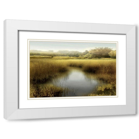 Morning Calm I White Modern Wood Framed Art Print with Double Matting by Clark, Madeline