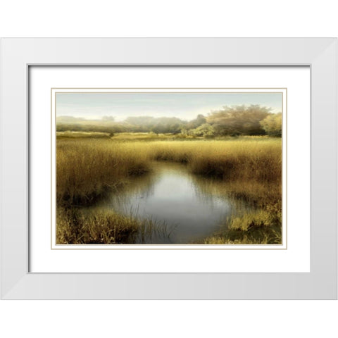 Morning Calm I White Modern Wood Framed Art Print with Double Matting by Clark, Madeline