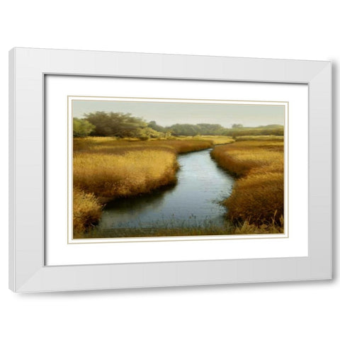 Morning Calm II White Modern Wood Framed Art Print with Double Matting by Clark, Madeline