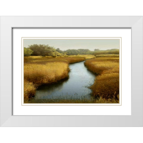 Morning Calm II White Modern Wood Framed Art Print with Double Matting by Clark, Madeline