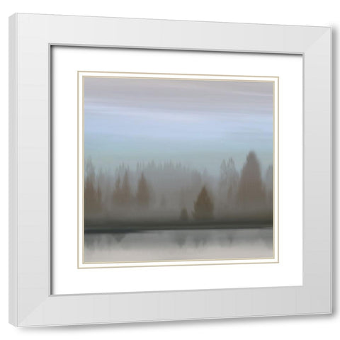 At Dawn Blue Sky I White Modern Wood Framed Art Print with Double Matting by Clark, Madeline