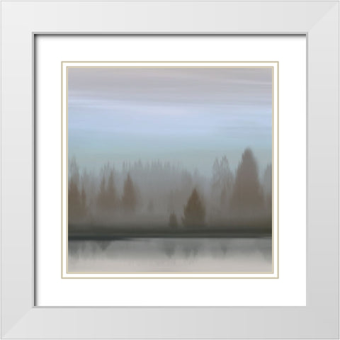 At Dawn Blue Sky I White Modern Wood Framed Art Print with Double Matting by Clark, Madeline
