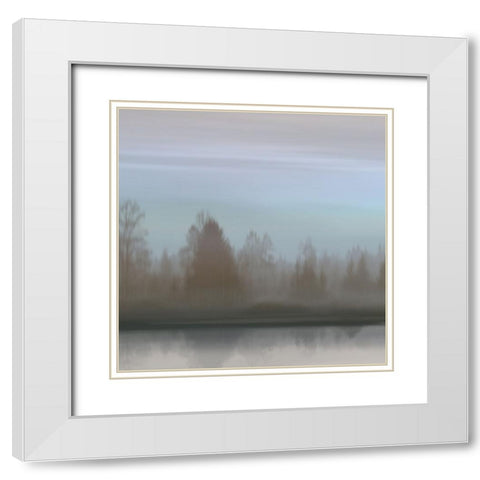 At Dawn Blue Sky II White Modern Wood Framed Art Print with Double Matting by Clark, Madeline