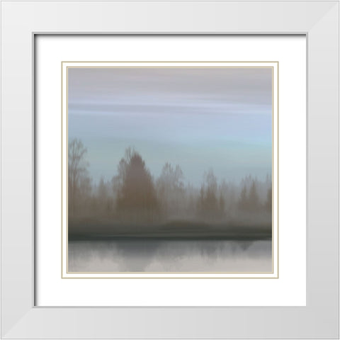At Dawn Blue Sky II White Modern Wood Framed Art Print with Double Matting by Clark, Madeline