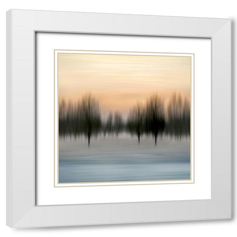 Early Morning V White Modern Wood Framed Art Print with Double Matting by Clark, Madeline
