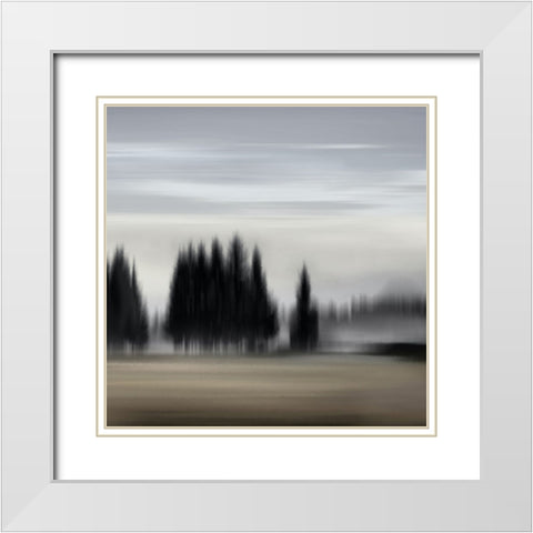 New Day II White Modern Wood Framed Art Print with Double Matting by Clark, Madeline