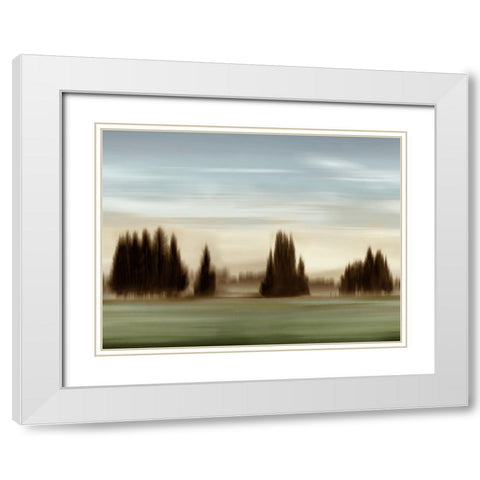 New Day Blue Sky White Modern Wood Framed Art Print with Double Matting by Clark, Madeline