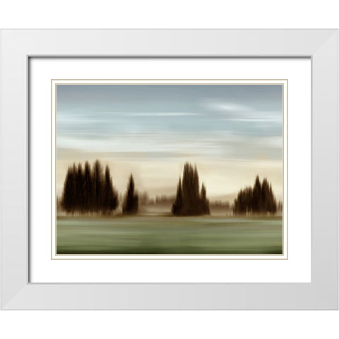 New Day Blue Sky White Modern Wood Framed Art Print with Double Matting by Clark, Madeline