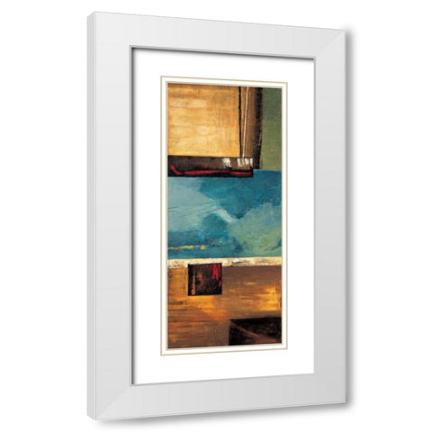 A World View I White Modern Wood Framed Art Print with Double Matting by Hansen, Max
