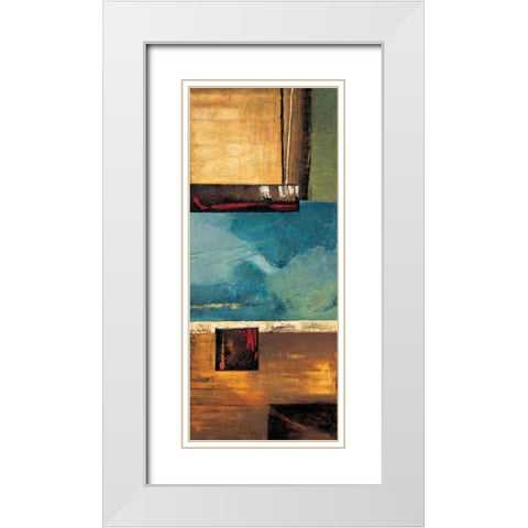A World View I White Modern Wood Framed Art Print with Double Matting by Hansen, Max