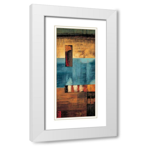 A World View II White Modern Wood Framed Art Print with Double Matting by Hansen, Max