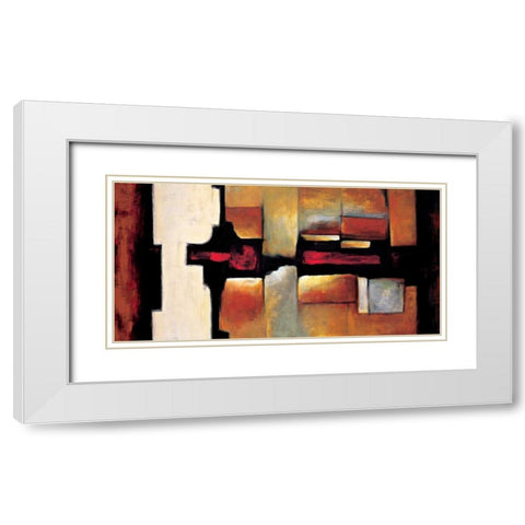 Equinox White Modern Wood Framed Art Print with Double Matting by Hansen, Max