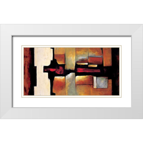 Equinox White Modern Wood Framed Art Print with Double Matting by Hansen, Max