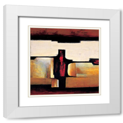Internal Affairs I White Modern Wood Framed Art Print with Double Matting by Hansen, Max