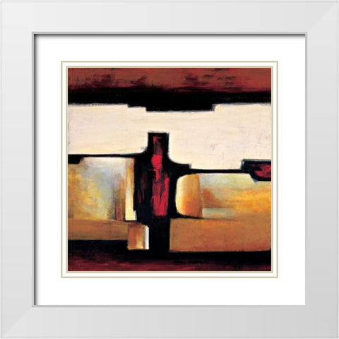 Internal Affairs I White Modern Wood Framed Art Print with Double Matting by Hansen, Max