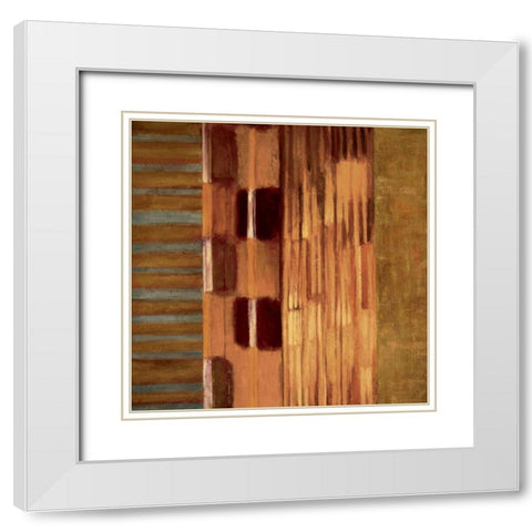 Juxtapose I White Modern Wood Framed Art Print with Double Matting by Hansen, Max