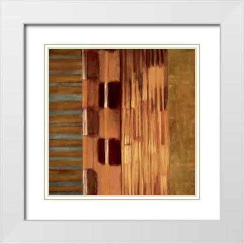 Juxtapose I White Modern Wood Framed Art Print with Double Matting by Hansen, Max