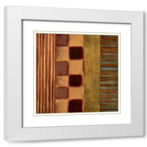 Juxtapose II White Modern Wood Framed Art Print with Double Matting by Hansen, Max