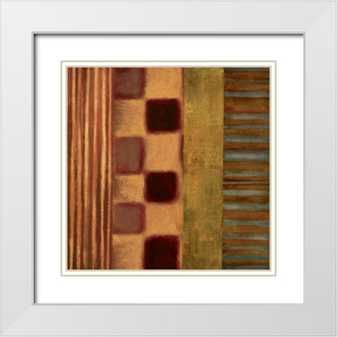 Juxtapose II White Modern Wood Framed Art Print with Double Matting by Hansen, Max