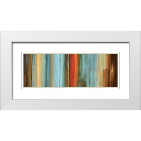Flow I White Modern Wood Framed Art Print with Double Matting by Hansen, Max