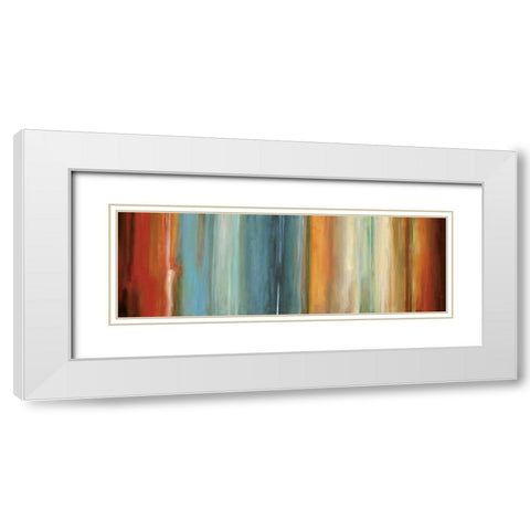 Flow II White Modern Wood Framed Art Print with Double Matting by Hansen, Max
