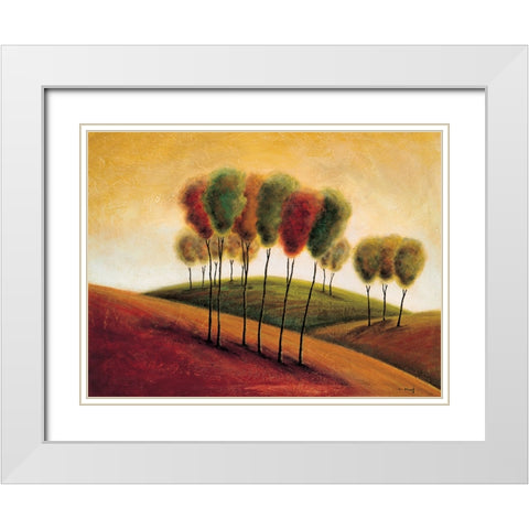 A New Morning I White Modern Wood Framed Art Print with Double Matting by Klung, Mike