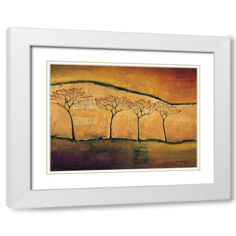 Torn Through I White Modern Wood Framed Art Print with Double Matting by Klung, Mike