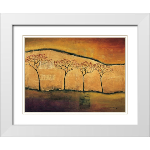 Torn Through I White Modern Wood Framed Art Print with Double Matting by Klung, Mike