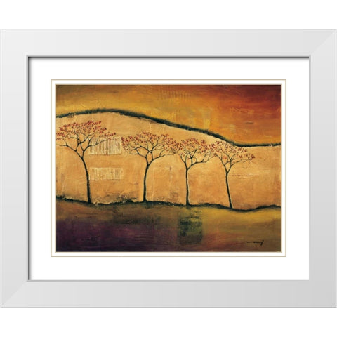 Torn Through I White Modern Wood Framed Art Print with Double Matting by Klung, Mike