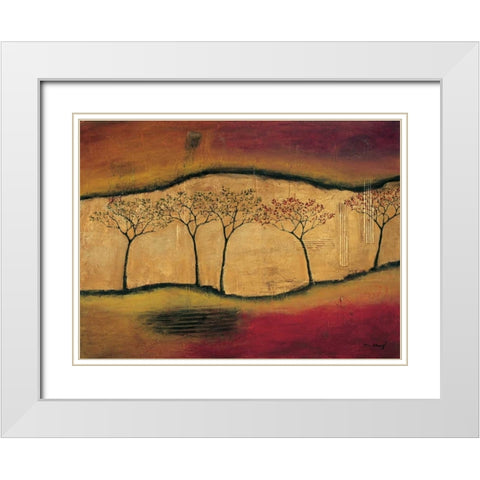 Torn Through II White Modern Wood Framed Art Print with Double Matting by Klung, Mike