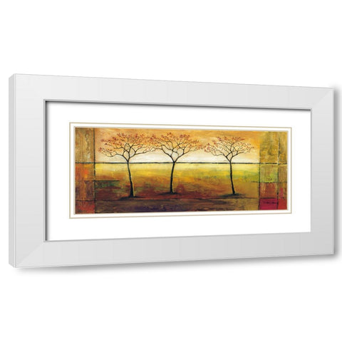 Life Line I White Modern Wood Framed Art Print with Double Matting by Klung, Mike