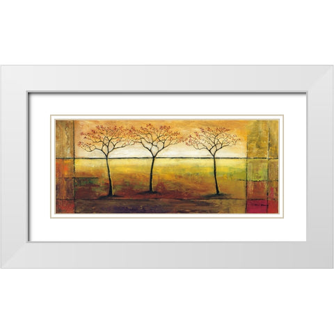 Life Line I White Modern Wood Framed Art Print with Double Matting by Klung, Mike
