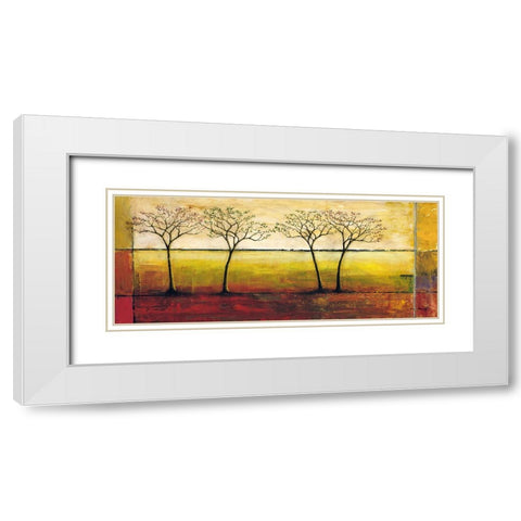 Life Line II White Modern Wood Framed Art Print with Double Matting by Klung, Mike