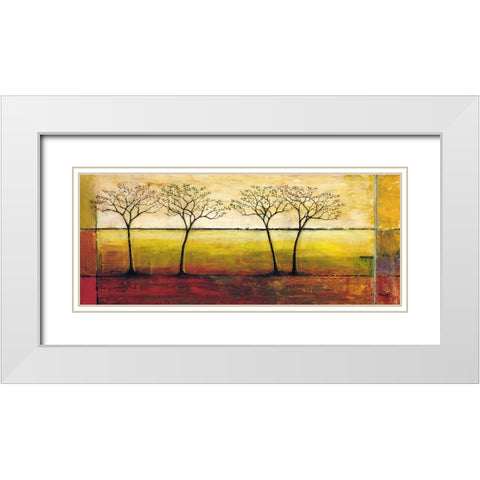 Life Line II White Modern Wood Framed Art Print with Double Matting by Klung, Mike