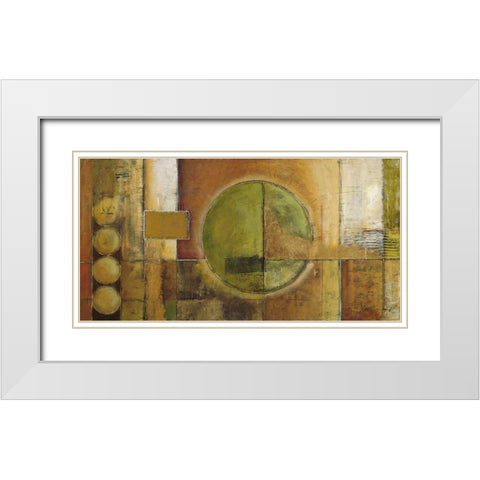 Modular Grid White Modern Wood Framed Art Print with Double Matting by Klung, Mike