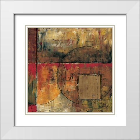 Motion II White Modern Wood Framed Art Print with Double Matting by Klung, Mike