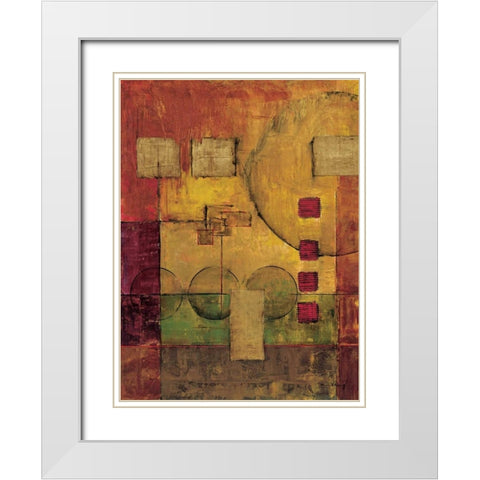 Journey I White Modern Wood Framed Art Print with Double Matting by Klung, Mike