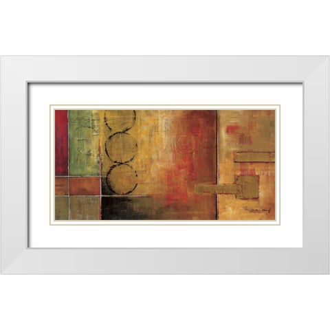 Harmony II White Modern Wood Framed Art Print with Double Matting by Klung, Mike