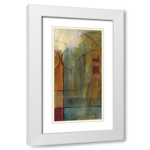 Slender Friends I White Modern Wood Framed Art Print with Double Matting by Klung, Mike