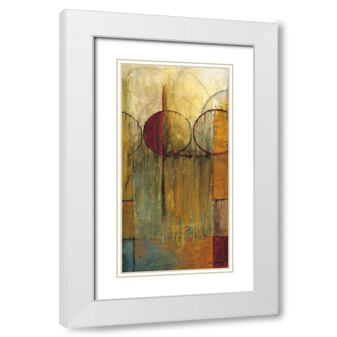 Slender Friends II White Modern Wood Framed Art Print with Double Matting by Klung, Mike