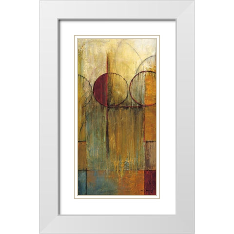 Slender Friends II White Modern Wood Framed Art Print with Double Matting by Klung, Mike