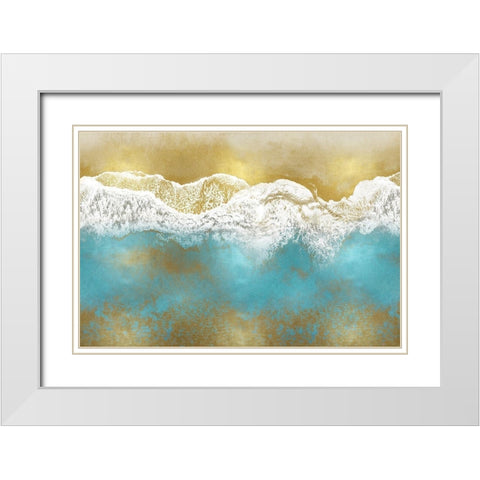 Gold Coast III White Modern Wood Framed Art Print with Double Matting by Olsen, Maggie