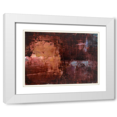 Merlot Sunset White Modern Wood Framed Art Print with Double Matting by Oppenheimer, Michelle