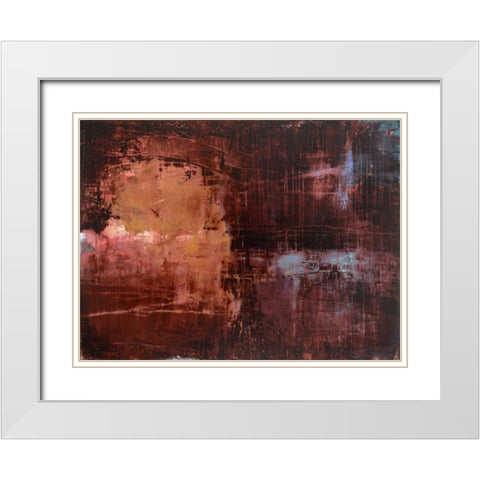 Merlot Sunset White Modern Wood Framed Art Print with Double Matting by Oppenheimer, Michelle