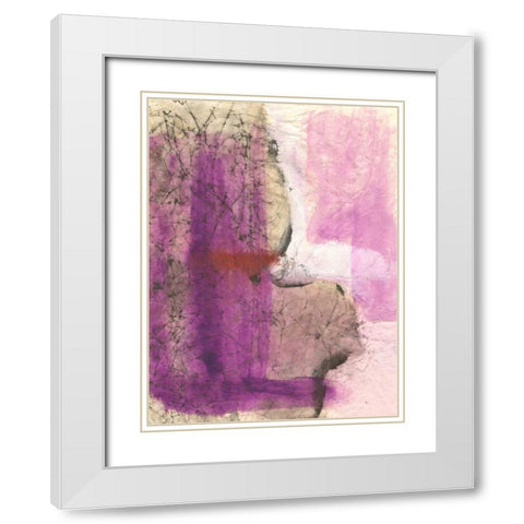 Calm White Modern Wood Framed Art Print with Double Matting by Oppenheimer, Michelle